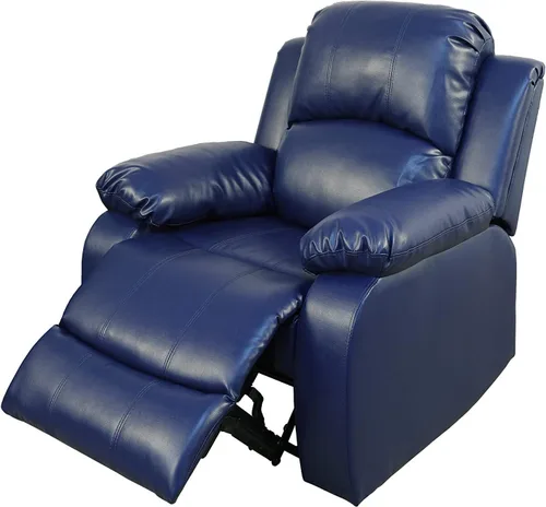 Miniatura 35 de Juego de muebles de sala de estar de cuero reconstituido con sofá reclinable, juego de sofá reclinable, silla de dos cuerpos, juegos de muebles