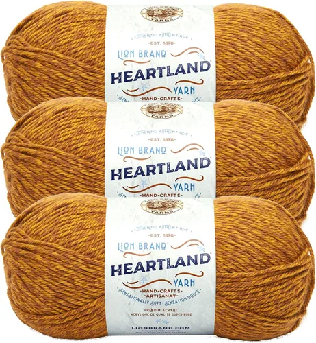 Miniatura 21 de Lion Brand Yarn Heartland Yarn - Hilo multicolor para tejer, tejer y tejer, paquete de 3, color congaree