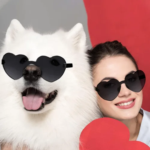 Miniatura 4 de Lentes de sol con forma de corazón, sin marco, para mujer, lentes de corazón, regalos de fiesta