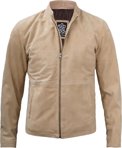 Miniatura 2 de Blingsoul Brown Suede Jacket Men - Black Real Lambskin Leather Jacket for Men