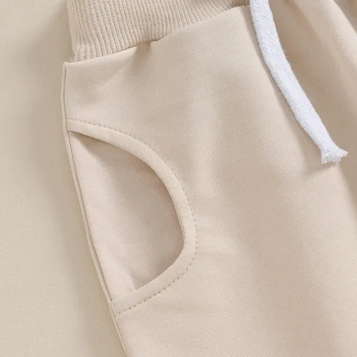 Miniatura 6 de Mubineo Pantalones deportivos básicos lisos para bebés, niños y niñas, cómodos pantalones de algodón con bolsillos
