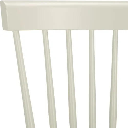 Miniatura 4 de SAFAVIEH Furniture - Juego de 2 sillas de comedor Parker Spindle, color blanco roto - madera maciza - Diseño clásico de Windsor - Ideal para Blanco