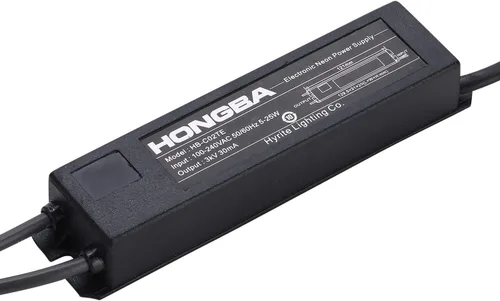 Miniatura 6 de HB-C02TE 3KV Fuente de alimentación para señal de neón de vidrio Luz electrónica de neón luces transformador con enchufe negro Negro2