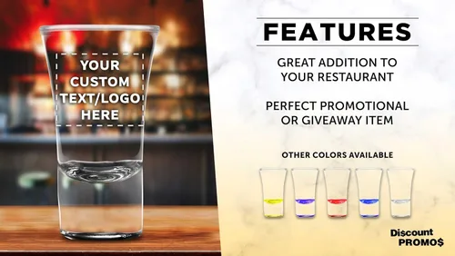 Miniatura 2 de Lord Shooter - Vasos de chupito grabados personalizados de 1.75 onzas, paquete de 10/50/100, texto personalizado, logotipo, fiesta de cumpleaños