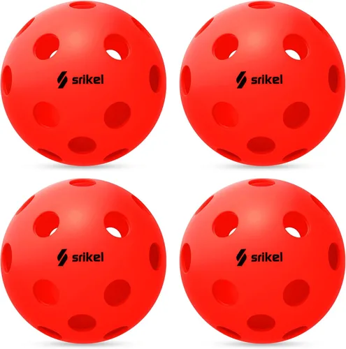 Miniatura 13 de Bolas de Pickleball Srikel para Exteriores - Bolas de Pickleball Aprobadas por USAPA, Diseño Roto-Moldeado Sin Costuras para Durabilidad, 4 Paquetes