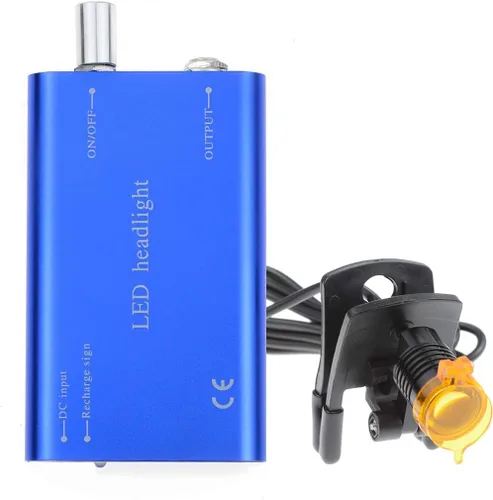 Miniatura 2 de Faro de 3W con filtro de clip de plástico, luz principal, faro para lupa binocular con bolsa (azul)