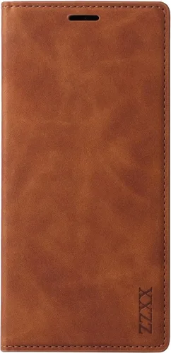 Miniatura 8 de ZZXX Funda tipo cartera para Samsung Galaxy S22 Ultra con bloqueo RFID, ranura para tarjetas, función atril, magnética, de piel suave, para Samsung
