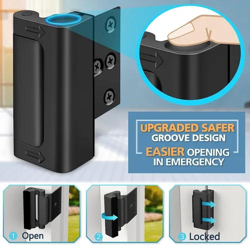 Miniatura 7 de Cerradura de puerta de seguridad para el hogar, cerraduras de puerta para niños, cerradura a prueba de niños para puerta delantera, cerradura