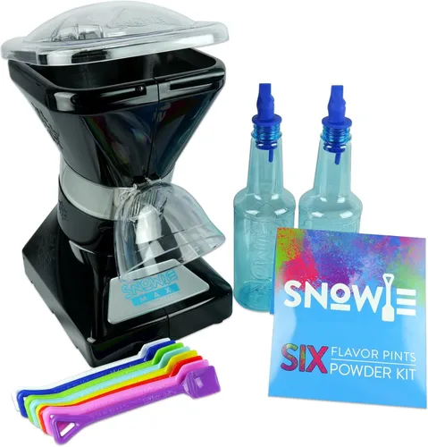 Miniatura 10 de SNOWIE - Máquina de Conos de Nieve Little Snowie Max - Fabricadora de Hielo Raspado Premium, Con Mezcla de Jarabe en Polvo con Palitos, Kit de 6