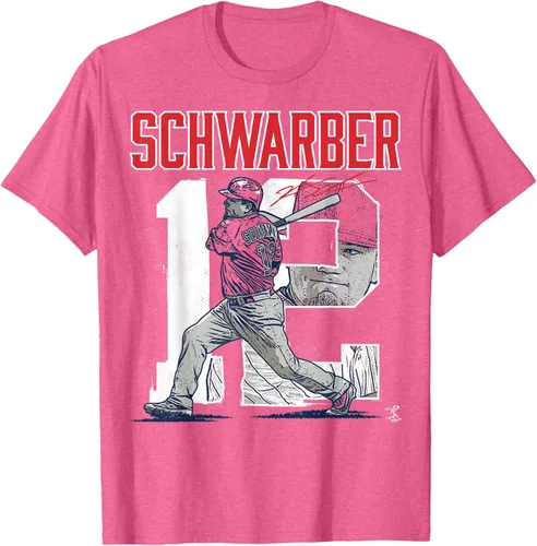 Miniatura 3 de Camiseta con número de jugador de Kyle Schwarber - Ropa, Azul / Patchwork, S