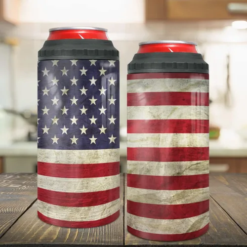 Miniatura 7 de winorax Vaso con diseño de bandera estadounidense 4 en 1 de 12 onzas, vasos aislados de acero inoxidable para el 4 de julio, tazas con tapas, taza