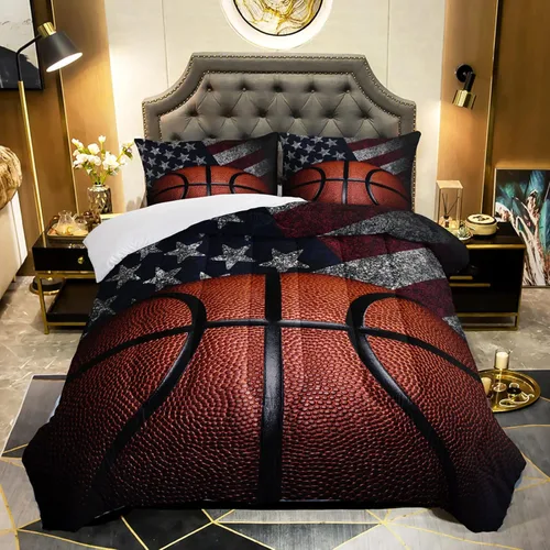 Miniatura 28 de QOOMO Juego de edredón de fútbol americano de 3 piezas, tamaño individual, juego de ropa de cama de fuego y agua para adolescentes, niños y niñas