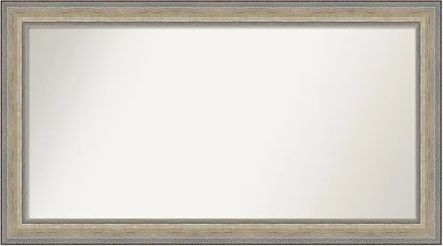 Miniatura 187 de Amanti Art Espejo de baño plateado para sobre fregadero, 28 x 47 pulgadas, espejo rectangular de plata imperial, marco de madera tradicional de gran