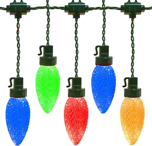 AWQ Cadena de luces para exteriores de 35 pies de 3.9 pulgadas, luz de cono de pino súper grande, inastillable e impermeable, luz decorativa de