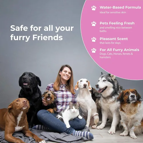 Miniatura 3 de Spray desodorizante para perros – Colonia de perro de larga duración y eliminador de olores de mascotas – Perfume perfumado de flor de cerezo