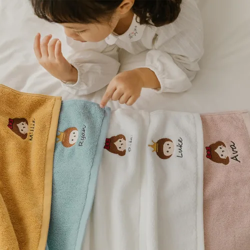 Miniatura 4 de Toallas de mano personalizadas para niñas y niños de 19.6 x 9.8 pulgadas, toalla con nombre personalizado con bordado para baño, gimnasio y spa