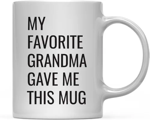 Miniatura 55 de Andaz Press Taza de café divertida de 11 onzas, regalo de broma, My Favorite Aunt Gave Me This Cup, 1 paquete, sobrino sobrino, cumpleaños, Navidad