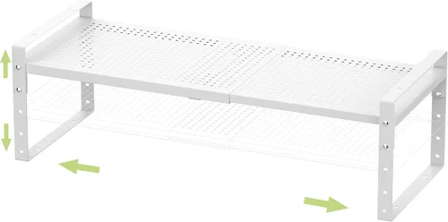 Miniatura 11 de Jojocross Estante de despensa expandible apilable y ajustable para armarios de cocina, estantes de mostrador, solución de almacenamiento de armario