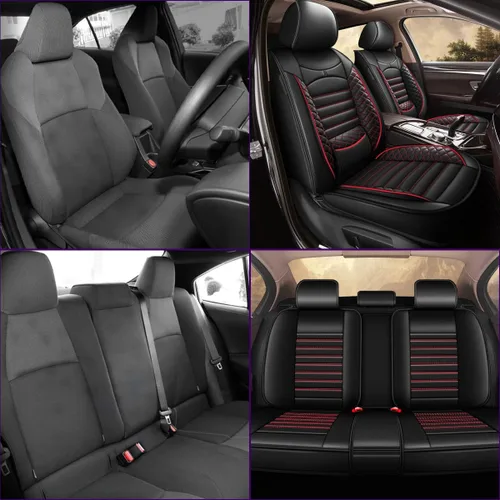 Miniatura 4 de Fundas de asiento de auto para Ford Fusion 2010-2020: juego completo de fundas protectoras de asiento impermeables de piel sintética compatible
