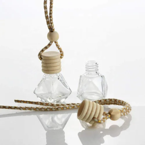 Miniatura 4 de 10 paquetes de difusores colgantes para automóvil, botellas de perfume de vidrio vacías, difusor de ambientador, botella, colgante, aceite