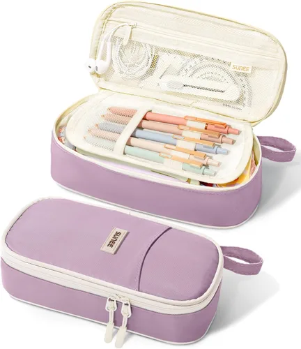 Miniatura 19 de Estuche Lindo para Lápices SUNEE, Funda Estética para Bolígrafos, Bolsa Grande para Lápices de Color con Cremallera, Almacenamiento y Organizador