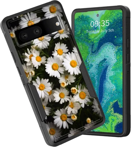 Miniatura 117 de Funda para Pixel 6A, funda híbrida de doble capa resistente a prueba de golpes de policarbonato duro de silicona suave TPU para Google Pixel 6A