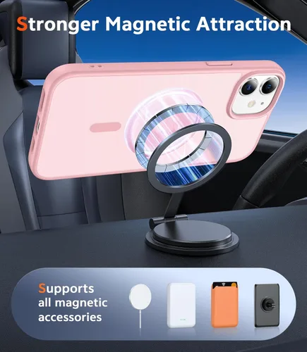 Miniatura 503 de FNTCASE Funda para iPhone 13 Pro-Max: Fundas magnéticas transparentes compatibles con Magsafe Slim anti amarillamiento protección contra caídas