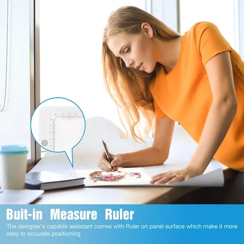 Miniatura 5 de Comzler Tablero de luz de rastreo, mesa de luz LED de brillo regulable A4, tablero de dibujo ligero para trazar, almohadilla de luz de boceto