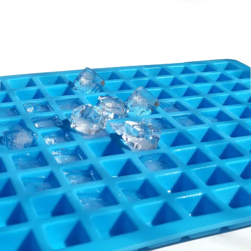 Miniatura 3 de X-Haibei Molde de silicona cuadrado pequeño de 126 cavidades, grosor de 0.1 onzas por celda para cubitos de hielo, gelatina, caramelos de gomita