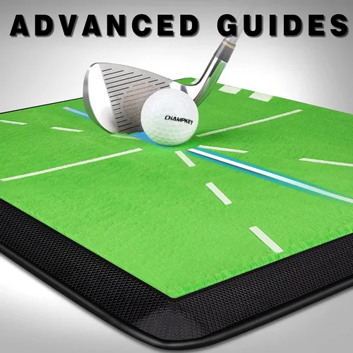 Miniatura 4 de CHAMPKEY Alfombrilla de golf de impacto premium de 8 x 17 pulgadas, versión mejorada Tapete de práctica de golf con comentarios de caminos Guías