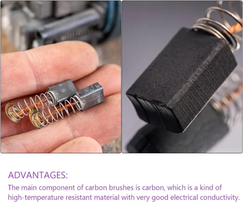 Miniatura 3 de DMiotech Paquete de 5 cepillos de carbono de 0.394 in x 0.197 in x 0.157 in para motor eléctrico