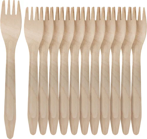 Miniatura 6 de TigerChef - Juego de cubiertos de madera 100% compostables, ecológicos, biodegradables, totalmente naturales