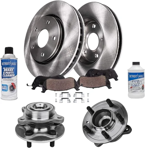 Miniatura 50 de Detroit Axle - Rotores de freno para Jeep Compass 2015-2022 Renegade 2016-2022 Fiat 500X 2016-2022, 2018, 2019, 2020, 2021. Reemplazo de rotores