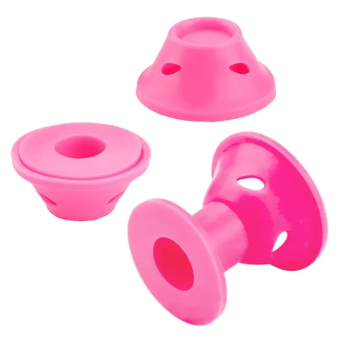 Miniatura 3 de JANYUN 40 rodillos de pelo mágicos rosados incluyen 20 rizadores de silicona grandes y 20 rizadores de silicona pequeños Rosa oscuro