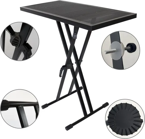 Miniatura 6 de Soporte de mesa portátil para DJ, soporte de controlador de DJ, escritorio de DJ, cabina de DJ, soporte de DJ de altura ajustable