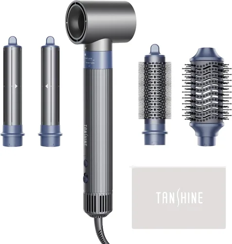 Miniatura 7 de TANSHINE Juego de cepillos para secador de pelo, 5 en 1 profesional de aire caliente, secador de pelo, rizador de aire de alta velocidad para secado