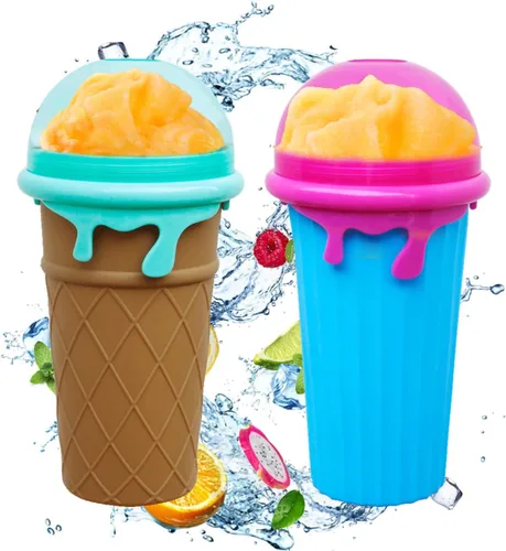 Miniatura 8 de Taza para Hacer Slushies, Taza Mágica de Batidos Congelados Rápidos, Taza de Enfriamiento de Doble Capa con Exprimidor, Máquina para Hacer Slushies