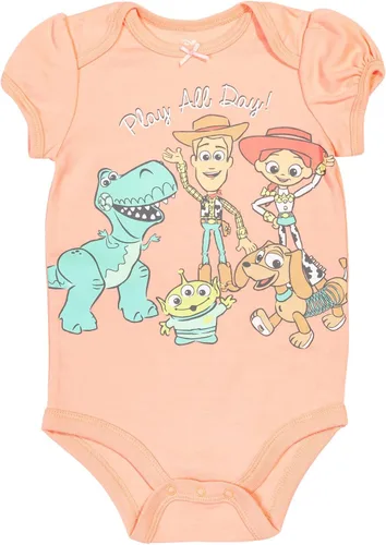 Miniatura 2 de Disney Classics The Aristocats Lion King Winnie the Pooh Pixar Toy Story Baby Girls 5 Pack Bodysuits Newborn to Infant