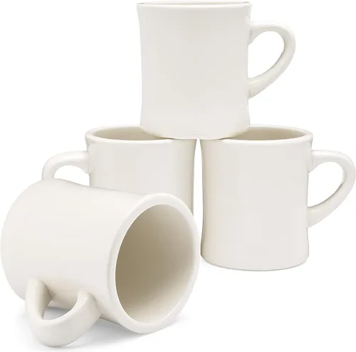 Miniatura 11 de COLETTI Tazas de café Diner, tazas de café de restaurante, taza de café retro, taza de comedor resistente y pesada, nostalgia en cada sorbo