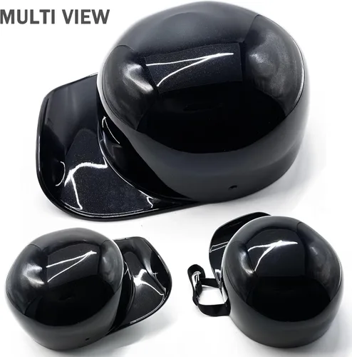 Miniatura 3 de Casco de béisbol vintage para motocicleta, gorra abierta con gafas para hombres y mujeres adultos, ciclomotor, moto, jet-scooter, bicicleta, Street