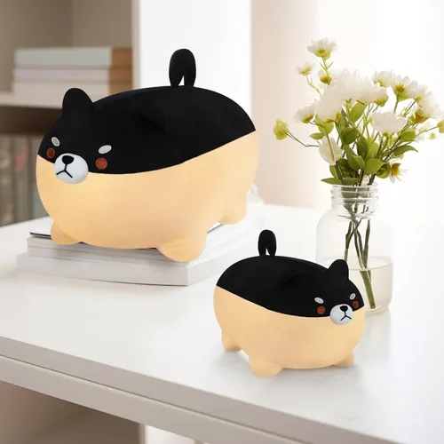 Miniatura 5 de AFAN Shiba Inu - Almohadas de peluche Kawaii de peluche para perro Corgi, lindos y suaves, regalos (negro, 11.8 pulgadas)