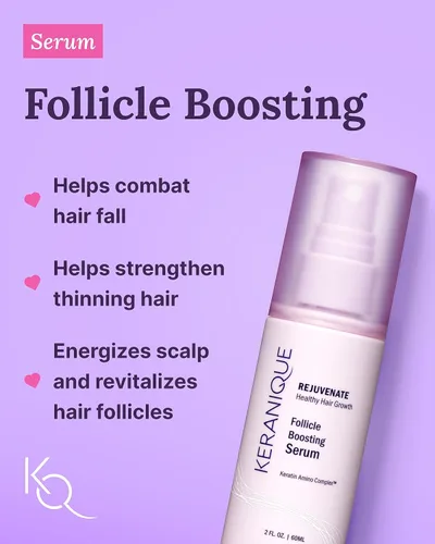 Miniatura 5 de Keranique Juego de champú y acondicionador tratado con suero para el cabello folículo potenciador - Juego de refuerzo de color enriquecido