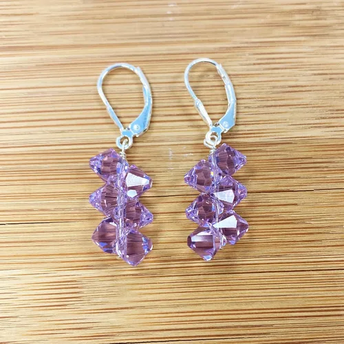 Miniatura 2 de Gem Avenue - Aretes de plata de ley hechos a mano con cristales de Swarovski