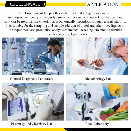 Miniatura 7 de CGOLDENWALL Lab Micropipeta manual ajustable pipeta pipeta pipeta de volumen ajustable y fijo de un solo canal de cuatro dígitos pantalla
