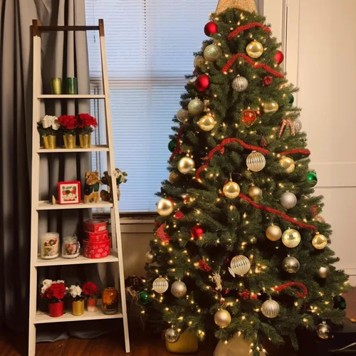 Miniatura 5 de AMS Esferas de Navidad de 2.36 pulgadas/60mm, 34 unidades, adornos grandes, decoraciones para fiestas, inastillables, colgantes festivos para Negro