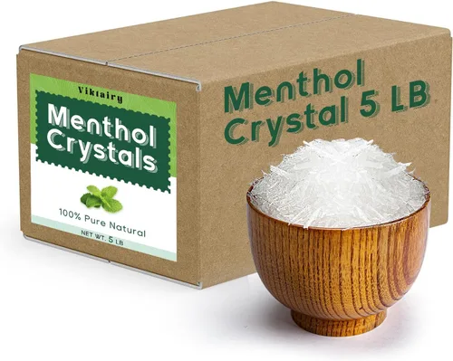 Miniatura 10 de Cristales de mentol de 4 onzas, 100 % puros de menta orgánica, ideales para hacer vapores de ducha, cremas y jabones