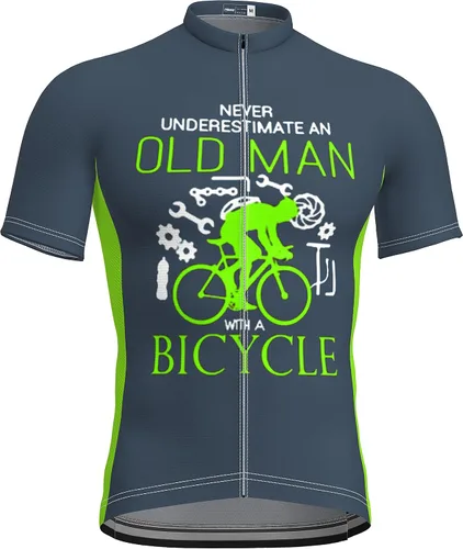 074oz Maillot de ciclismo para hombre ciclismo de montaña ciclismo manga corta para hombre Gris oscuro S
