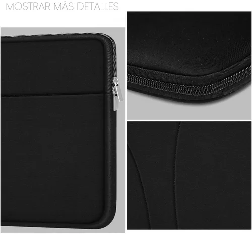 Miniatura 4 de Funda para laptop de 14 pulgadas, estuche delgado para portátil de viaje con bolsillo con cremallera, estuche de transporte protector y a prueba