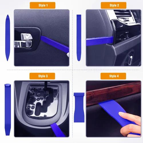 Miniatura 5 de GOOACC Kit de herramientas de eliminación de molduras automáticas de 9 piezas, kit de herramientas antiarañazos para el audio del automóvil, kit