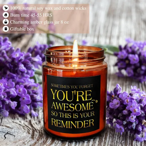 Miniatura 2 de Regalos para mujeres y hombres – Vela inspiradora relajante para aliviar el estrés – Amistad, regalo de cumpleaños para su hermana, esposa, novia